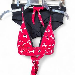 Victoria's Secret Red and Black Bikini